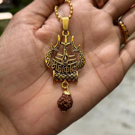 Spiritual Necklace Shiva Trishul damaru Necklace
