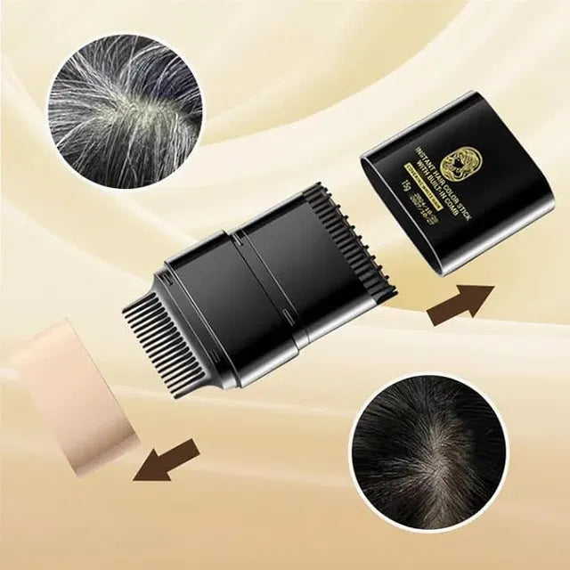 Instant Hair Dye Stick with Built-in Comb, Gray Hair Dye, 2-in-1 Touch-Up Comb